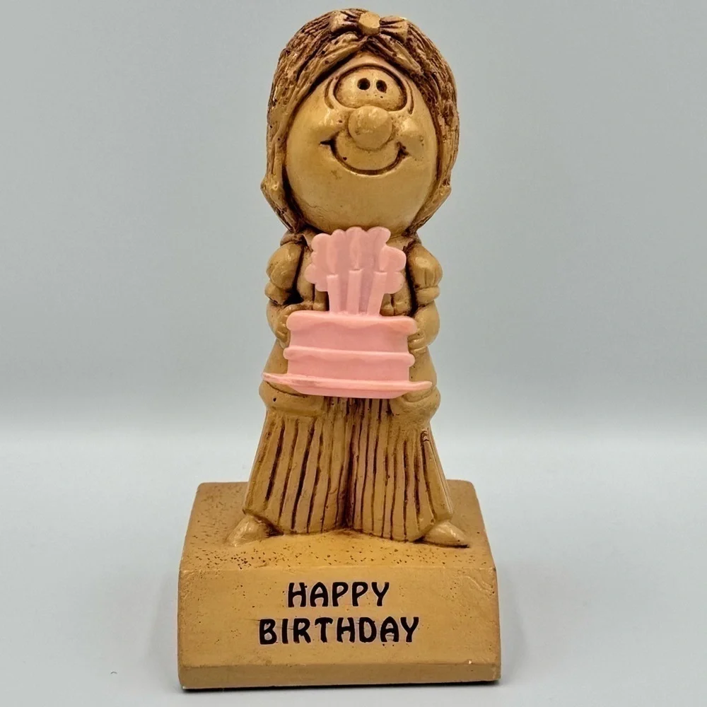 Vintage PAULA “Happy Birthday” Sillisculpt Figurine 1971 W-211